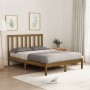 Honey brown solid pine wood bed frame 120x200 cm by vidaXL, Beds and slatted bases - Ref: Foro24-3106766, Price: 129,01 €, Di...