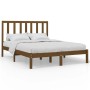 Honey brown solid pine wood bed frame 120x200 cm by vidaXL, Beds and slatted bases - Ref: Foro24-3106766, Price: 129,01 €, Di...