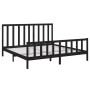 Estructura de cama de madera maciza de pino negra 200x200 cm de vidaXL, Camas y somieres - Ref: Foro24-3106727, Precio: 199,6...