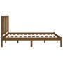 Honey brown solid pine wood bed frame 120x200 cm by vidaXL, Beds and slatted bases - Ref: Foro24-3106766, Price: 129,01 €, Di...