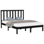 Estructura de cama de madera maciza negra 160x200 cm de vidaXL, Camas y somieres - Ref: Foro24-3106782, Precio: 170,94 €, Des...