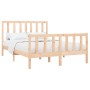 Solid pine wood bed frame 140x190 cm by vidaXL, Beds and slatted bases - Ref: Foro24-3106683, Price: 120,32 €, Discount: %