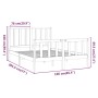 Estructura de cama de madera maciza de pino 160x200 cm de vidaXL, Camas y somieres - Ref: Foro24-3106713, Precio: 138,76 €, D...