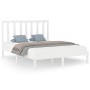 Estructura de cama madera maciza blanca King Size 150x200 cm de vidaXL, Camas y somieres - Ref: Foro24-3106774, Precio: 120,9...