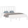 Estructura de cama madera maciza blanca King Size 150x200 cm de vidaXL, Camas y somieres - Ref: Foro24-3106774, Precio: 120,9...