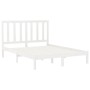 Estructura de cama madera maciza blanca King Size 150x200 cm de vidaXL, Camas y somieres - Ref: Foro24-3106774, Precio: 120,9...