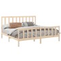 Solid pine wood bed frame 200x200 cm by vidaXL, Beds and slatted bases - Ref: Foro24-3106723, Price: 139,15 €, Discount: %