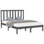 Estructura de cama madera maciza gris King Size 150x200 cm de vidaXL, Camas y somieres - Ref: Foro24-3106775, Precio: 163,20 ...