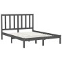 Estructura de cama madera maciza gris King Size 150x200 cm de vidaXL, Camas y somieres - Ref: Foro24-3106775, Precio: 163,20 ...