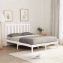 White solid wood bed frame 120x200 cm by vidaXL, Beds and slatted bases - Ref: Foro24-3106764, Price: 112,00 €, Discount: %