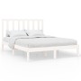 White solid wood bed frame 120x200 cm by vidaXL, Beds and slatted bases - Ref: Foro24-3106764, Price: 112,00 €, Discount: %