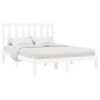 White solid wood bed frame 120x200 cm by vidaXL, Beds and slatted bases - Ref: Foro24-3106764, Price: 112,00 €, Discount: %