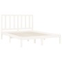 White solid wood bed frame 120x200 cm by vidaXL, Beds and slatted bases - Ref: Foro24-3106764, Price: 112,00 €, Discount: %