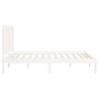 White solid wood bed frame 120x200 cm by vidaXL, Beds and slatted bases - Ref: Foro24-3106764, Price: 112,00 €, Discount: %