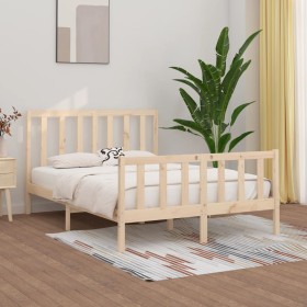 Solid wood bed frame 160x200 cm by vidaXL, Beds and slatted bases - Ref: Foro24-3106843, Price: 139,99 €, Discount: %