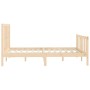 Estructura de cama de madera maciza 160x200 cm de vidaXL, Camas y somieres - Ref: Foro24-3106843, Precio: 139,99 €, Descuento: %