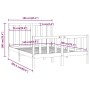 Estructura de cama de madera maciza 160x200 cm de vidaXL, Camas y somieres - Ref: Foro24-3106843, Precio: 139,99 €, Descuento: %