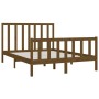 Estructura de cama de madera maciza marrón miel 120x200 cm de vidaXL, Camas y somieres - Ref: Foro24-3106831, Precio: 134,99 ...