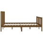 Estructura de cama de madera maciza marrón miel 120x200 cm de vidaXL, Camas y somieres - Ref: Foro24-3106831, Precio: 134,99 ...