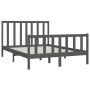 Estructura de cama madera maciza gris King Size 150x200 cm de vidaXL, Camas y somieres - Ref: Foro24-3106840, Precio: 162,99 ...