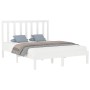 Estructura de cama de madera maciza blanca 140x200 cm de vidaXL, Camas y somieres - Ref: Foro24-3106769, Precio: 118,41 €, De...