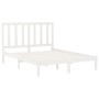 Estructura de cama de madera maciza blanca 140x200 cm de vidaXL, Camas y somieres - Ref: Foro24-3106769, Precio: 118,41 €, De...