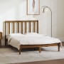 Honey brown solid pine wood bed frame 140x190 cm by vidaXL, Beds and slatted bases - Ref: Foro24-3106621, Price: 153,20 €, Di...