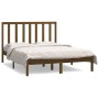 Estructura de cama madera maciza de pino marrón miel 140x190 cm de vidaXL, Camas y somieres - Ref: Foro24-3106621, Precio: 15...