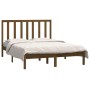 Estructura de cama madera maciza de pino marrón miel 140x190 cm de vidaXL, Camas y somieres - Ref: Foro24-3106621, Precio: 15...