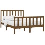 Honey brown solid pine wood bed frame 140x200 cm by vidaXL, Beds and slatted bases - Ref: Foro24-3106706, Price: 155,99 €, Di...