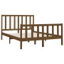 Estructura de cama madera maciza de pino marrón miel 140x200 cm de vidaXL, Camas y somieres - Ref: Foro24-3106706, Precio: 15...