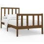 Honey brown solid pine wood bed frame 90x200 cm by vidaXL, Beds and slatted bases - Ref: Foro24-3106691, Price: 119,99 €, Dis...