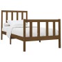 Honey brown solid pine wood bed frame 90x200 cm by vidaXL, Beds and slatted bases - Ref: Foro24-3106691, Price: 119,99 €, Dis...