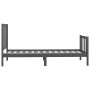 Gray solid wood bed frame 100x200 cm by vidaXL, Beds and slatted bases - Ref: Foro24-3106825, Price: 108,99 €, Discount: %