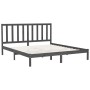 Estructura de cama de matrimonio madera maciza gris 180x200 cm de vidaXL, Camas y somieres - Ref: Foro24-3106785, Precio: 162...