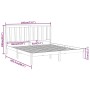 Estructura de cama de matrimonio madera maciza gris 180x200 cm de vidaXL, Camas y somieres - Ref: Foro24-3106785, Precio: 162...