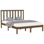 Estructura de cama madera maciza de pino marrón miel 160x200 cm de vidaXL, Camas y somieres - Ref: Foro24-3106781, Precio: 16...