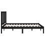 Solid black pine wood bed frame 120x200 cm by vidaXL, Beds and slatted bases - Ref: Foro24-3106767, Price: 149,56 €, Discount: %