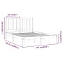 Estructura de cama madera maciza de pino negro 120x200 cm de vidaXL, Camas y somieres - Ref: Foro24-3106767, Precio: 149,56 €...