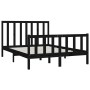 Black solid wood bed frame 140x200 cm by vidaXL, Beds and slatted bases - Ref: Foro24-3106837, Price: 191,01 €, Discount: %