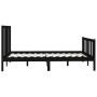 Black solid wood bed frame 140x200 cm by vidaXL, Beds and slatted bases - Ref: Foro24-3106837, Price: 191,01 €, Discount: %