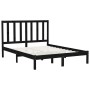 Black solid wood bed frame 140x200 cm by vidaXL, Beds and slatted bases - Ref: Foro24-3106772, Price: 151,75 €, Discount: %