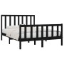 Estructura de cama de madera maciza negra 160x200 cm de vidaXL, Camas y somieres - Ref: Foro24-3106847, Precio: 181,99 €, Des...