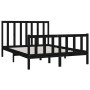 Estructura de cama de madera maciza negra 160x200 cm de vidaXL, Camas y somieres - Ref: Foro24-3106847, Precio: 181,99 €, Des...