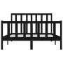 Estructura de cama de madera maciza negra 160x200 cm de vidaXL, Camas y somieres - Ref: Foro24-3106847, Precio: 181,99 €, Des...