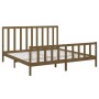 Estructura de cama madera maciza marrón miel 200x200 cm de vidaXL, Camas y somieres - Ref: Foro24-3106726, Precio: 169,62 €, ...