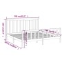 Estructura de cama madera maciza marrón miel 200x200 cm de vidaXL, Camas y somieres - Ref: Foro24-3106726, Precio: 169,62 €, ...