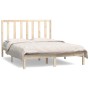 Estructura de cama madera maciza de pino 135x190 cm de vidaXL, Camas y somieres - Ref: Foro24-3106613, Precio: 118,87 €, Desc...