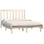 Estructura de cama madera maciza de pino 135x190 cm de vidaXL, Camas y somieres - Ref: Foro24-3106613, Precio: 118,87 €, Desc...