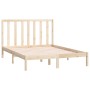 Estructura de cama madera maciza de pino 135x190 cm de vidaXL, Camas y somieres - Ref: Foro24-3106613, Precio: 118,87 €, Desc...